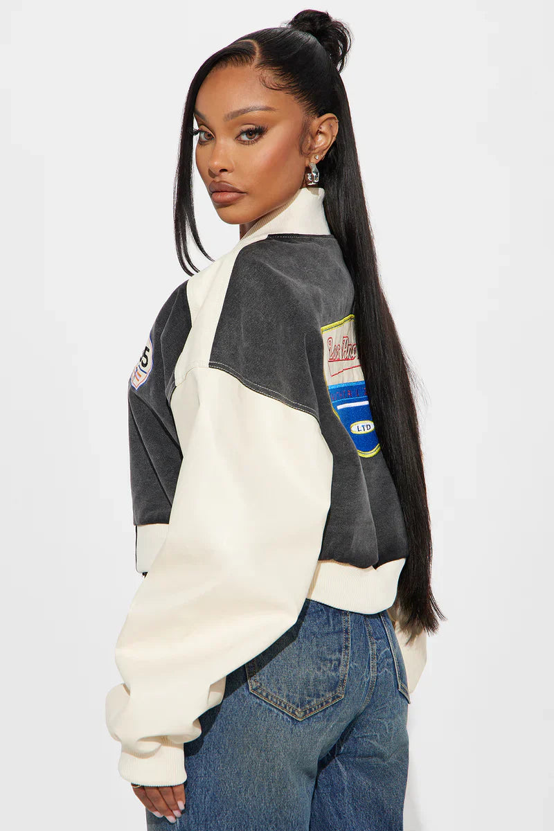En Route To You Washed Bomber Jacket - Black Wash