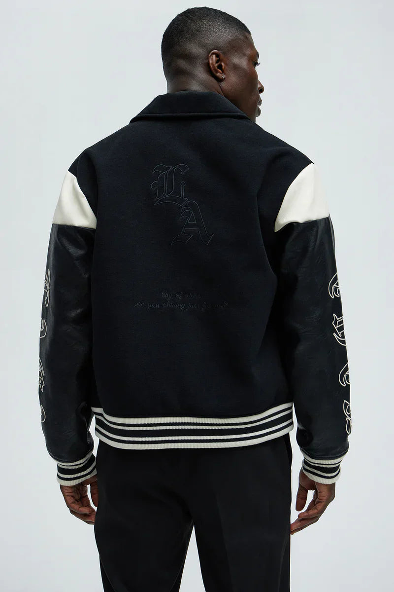 Angel Varsity Jacket - Black