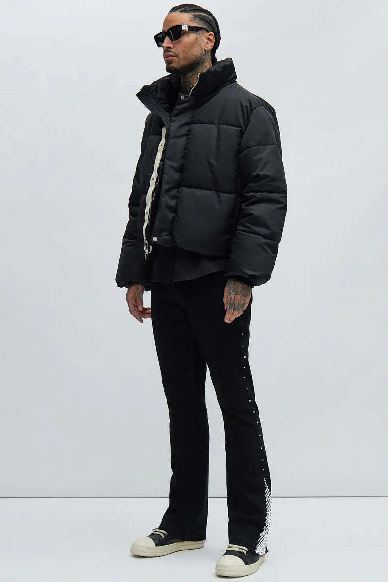 Norton Cropped Puffer - Black