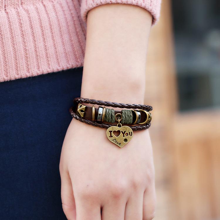 Fashion Geometric Men's Bracelets Men Cord & Leather Bracelets - view 2