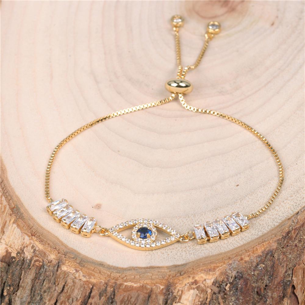 Fatifa Palm Bracelet Blue Eye Pendant Micro Diamond Set Bracelet Wholesale - view 4