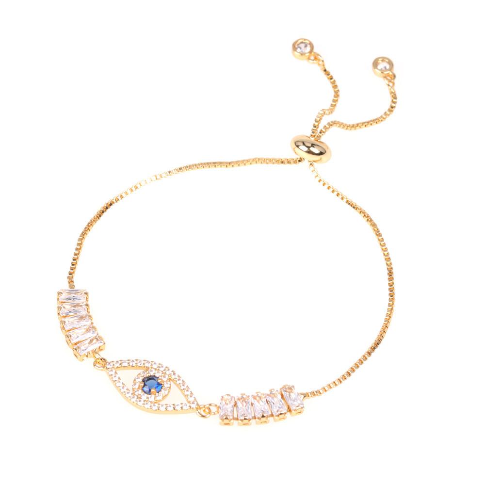 Fatifa Palm Bracelet Blue Eye Pendant Micro Diamond Set Bracelet Wholesale - view 5