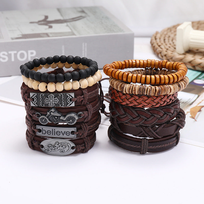 Fashion Geometric No Inlaid Men's Bracelets Men Beaded Bracelets - view 2