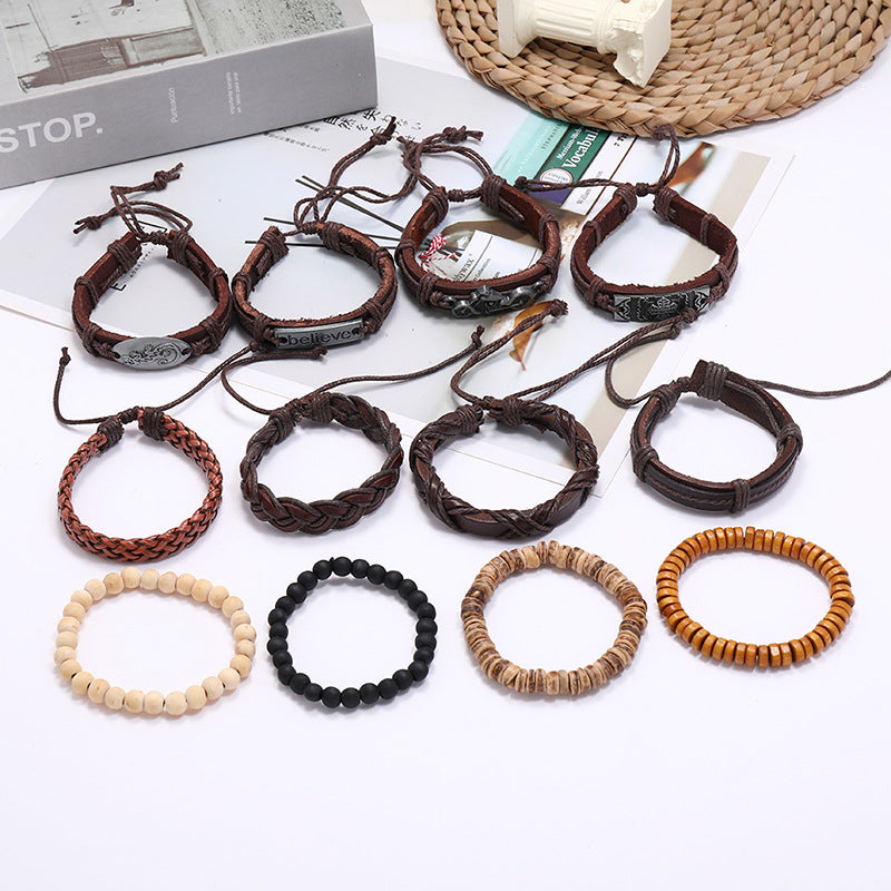 Fashion Geometric No Inlaid Men's Bracelets Men Beaded Bracelets - view 4