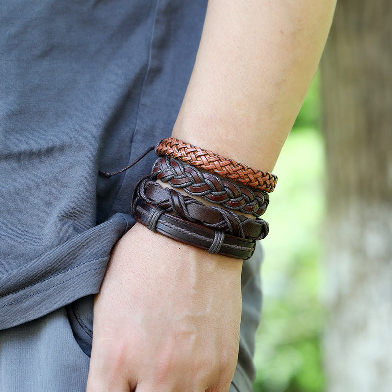 Fashion Geometric No Inlaid Men's Bracelets Men Beaded Bracelets - view 5