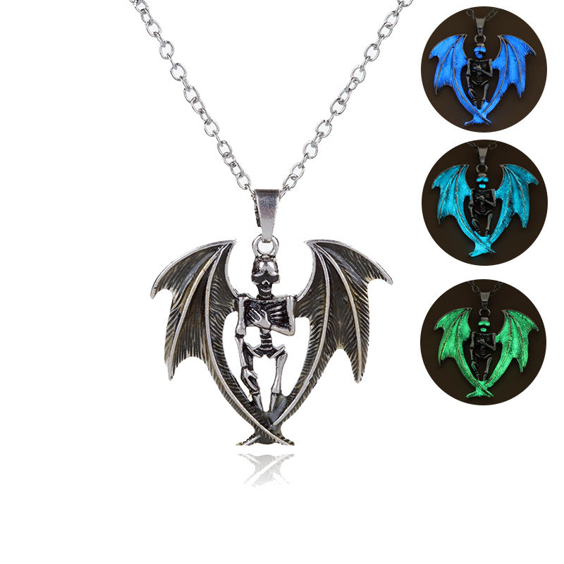 Fashion Printing Alloy Plating Halloween Men'S Necklace - front view