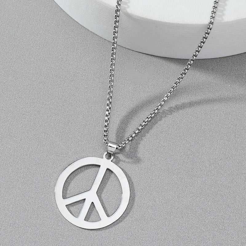 Fashion Stainless Steel Plating Men's Necklace - front view