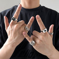 Retro Alloy Men'S Ring Sets - front view