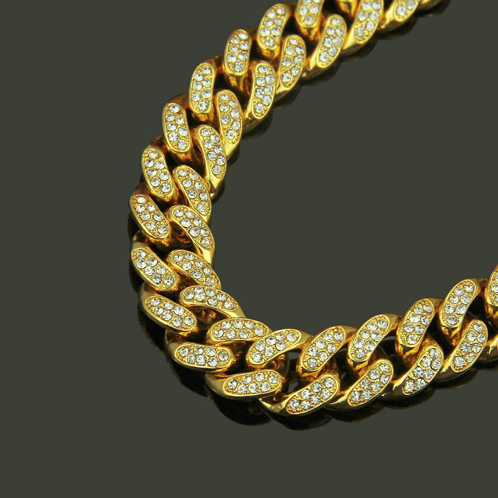 Fashion Alloy Diamond Men'S Necklace Men Chain Necklaces - view 3