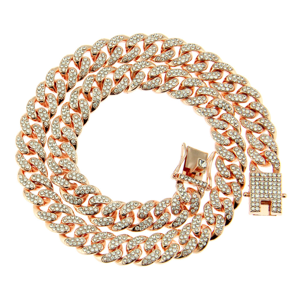Fashion Alloy Diamond Men'S Necklace Men Chain Necklaces - view 5