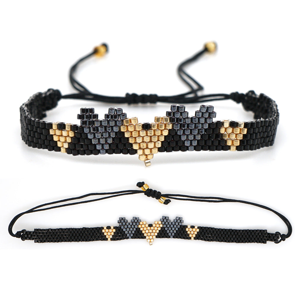 Simple Beads Stacked Bracelets Handmade Beaded Multi-layer Bracelet - view 4