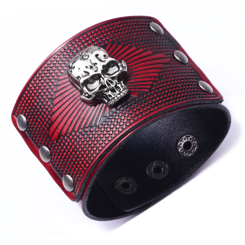 Fashion Skull No Inlaid Men'S Bracelets - front view