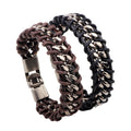Heart Men's Bracelets Men Cord & Leather Bracelets - front view