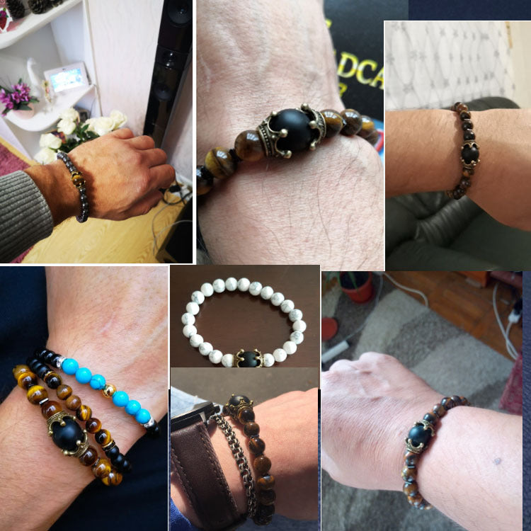 Retro Crown Beaded Men'S Bracelets Men Beaded Bracelets - view 3