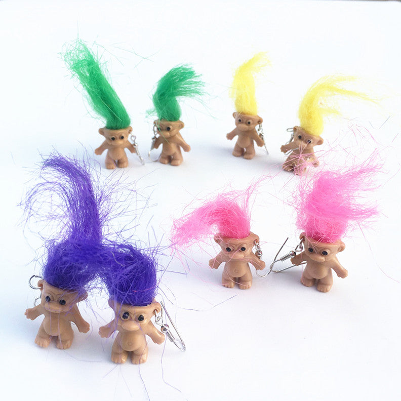 Retro Exaggerated Doll Handmade Plastic Resin Women'S Ear Cuffs Earrings - view 3