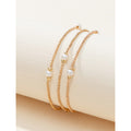 Fashion Solid Color Alloy Plating Anklet - front view