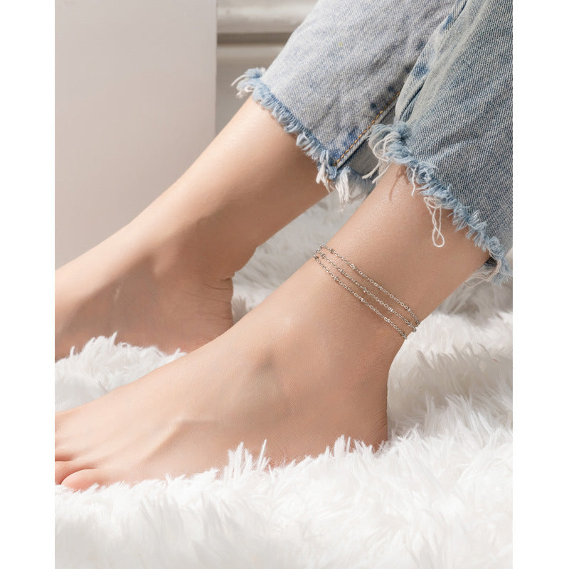 Fashion Solid Color Alloy Plating Anklet - view 4