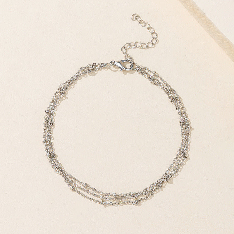 Fashion Solid Color Alloy Plating Anklet - view 5