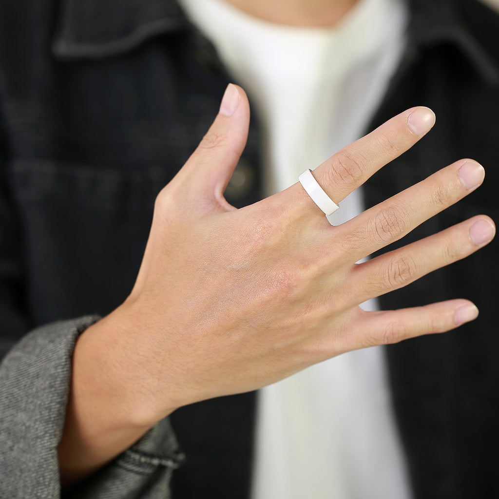 Simple Style Geometric Ceramics Men's Rings - view 4