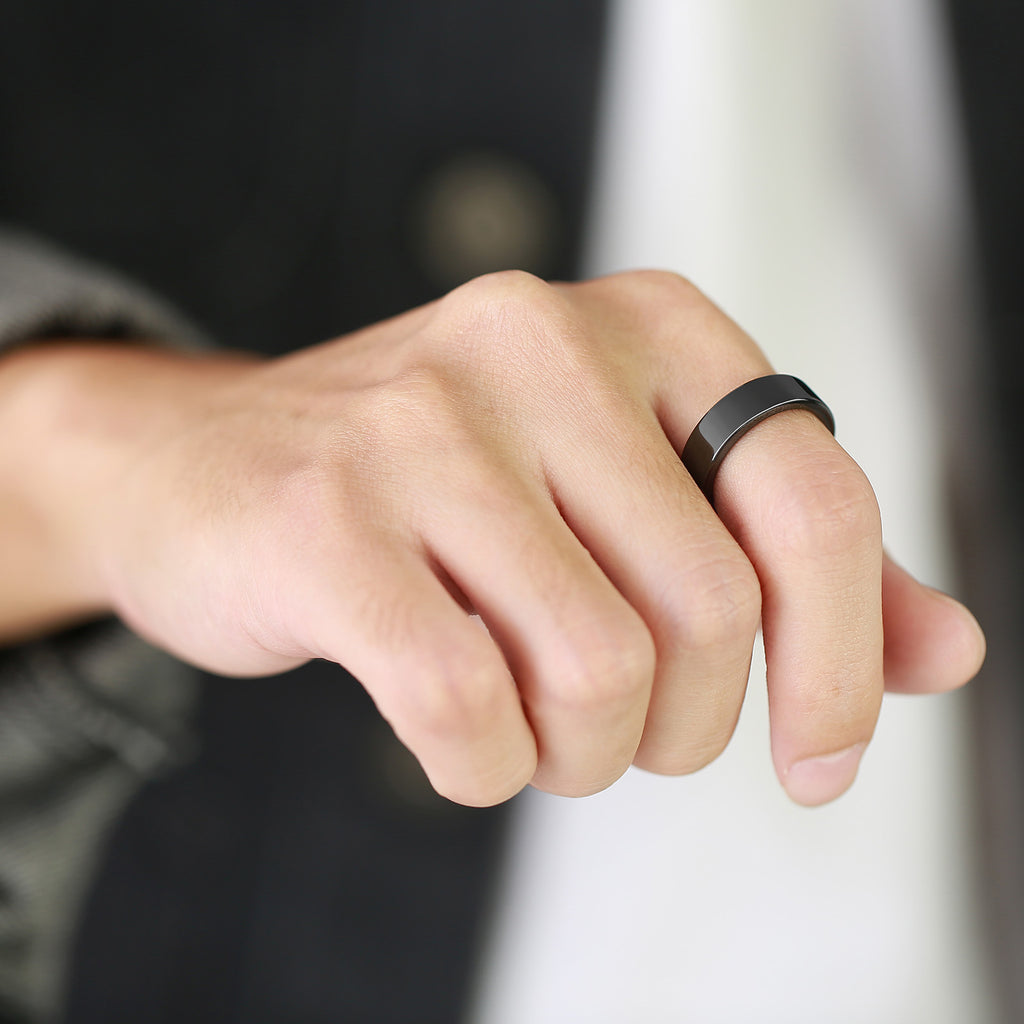 Simple Style Geometric Ceramics Men's Rings - view 3