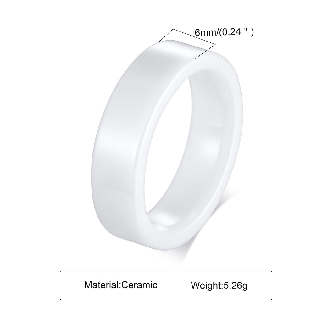 Simple Style Geometric Ceramics Men's Rings - front view
