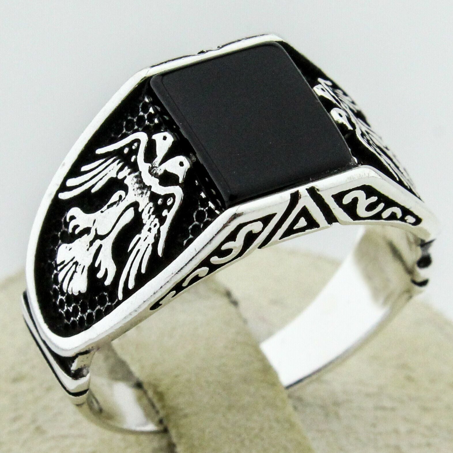 Fashion Geometric Alloy Plating Zircon Men's Rings - view 3