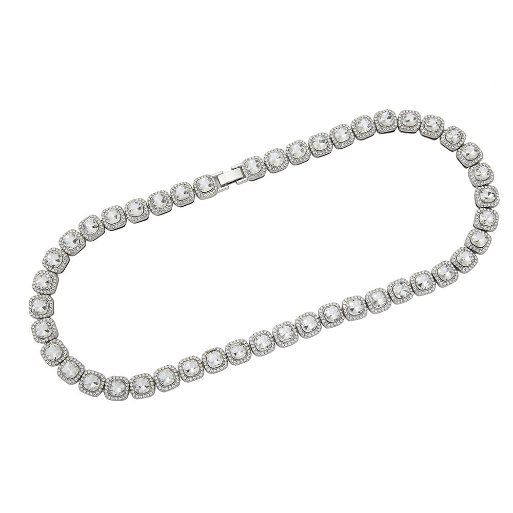 Fashion Geometric Alloy Rhinestones Men's Necklace - view 2
