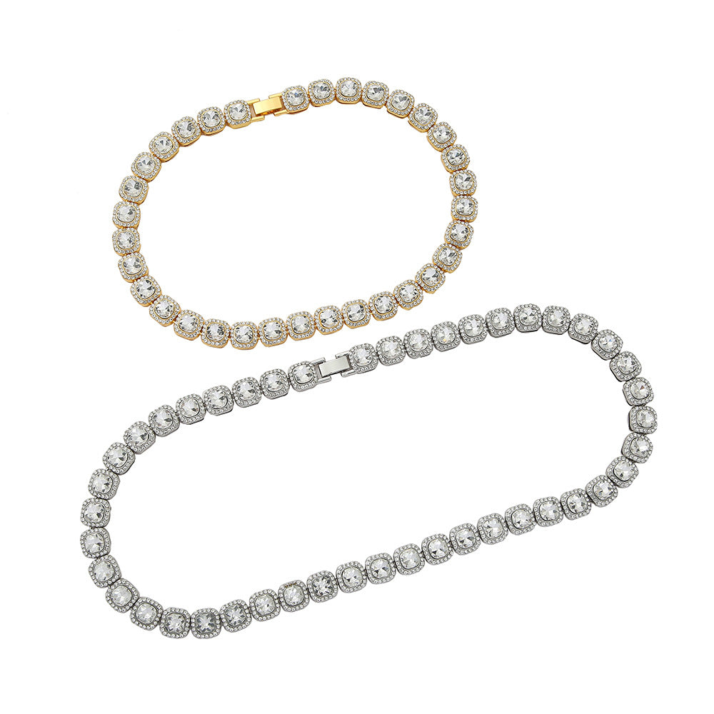 Fashion Geometric Alloy Rhinestones Men's Necklace - view 4