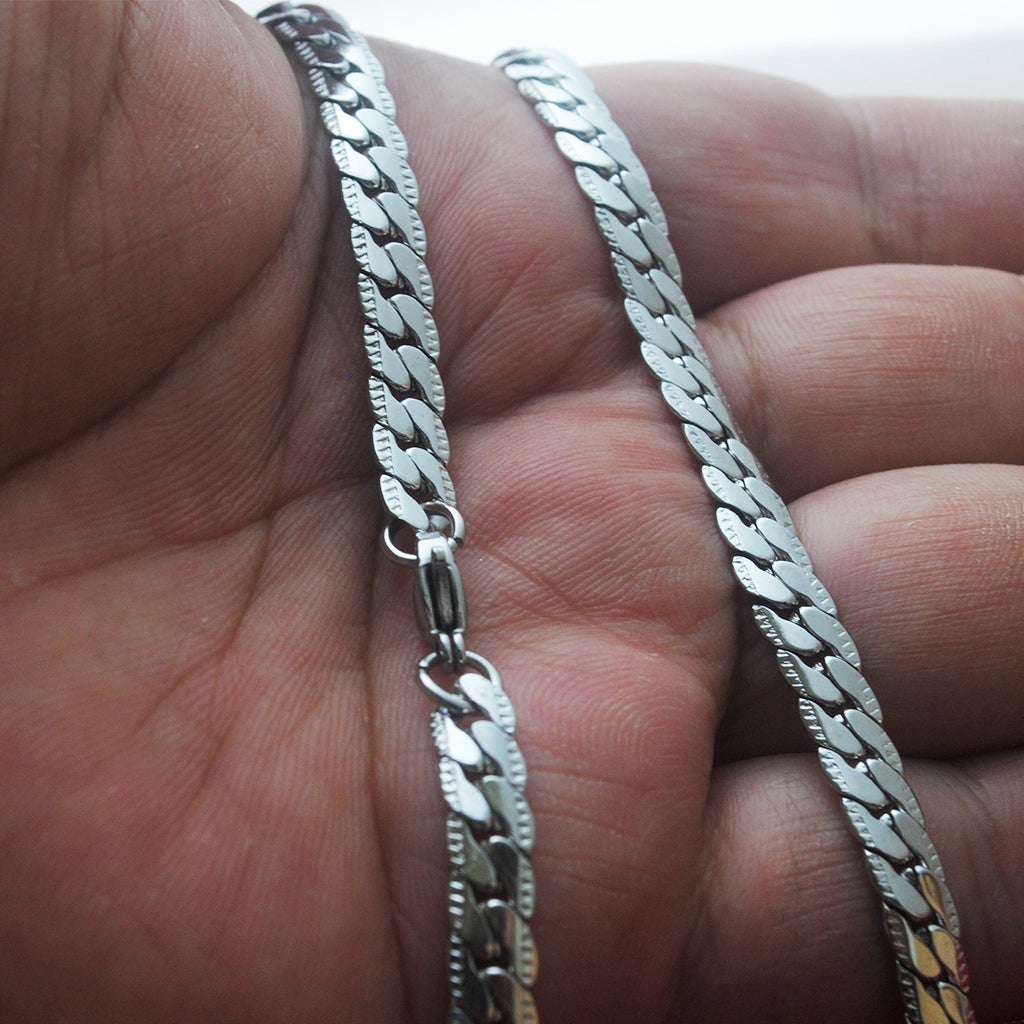 Fashion Waves Titanium Steel Chain Men's Necklace - view 2