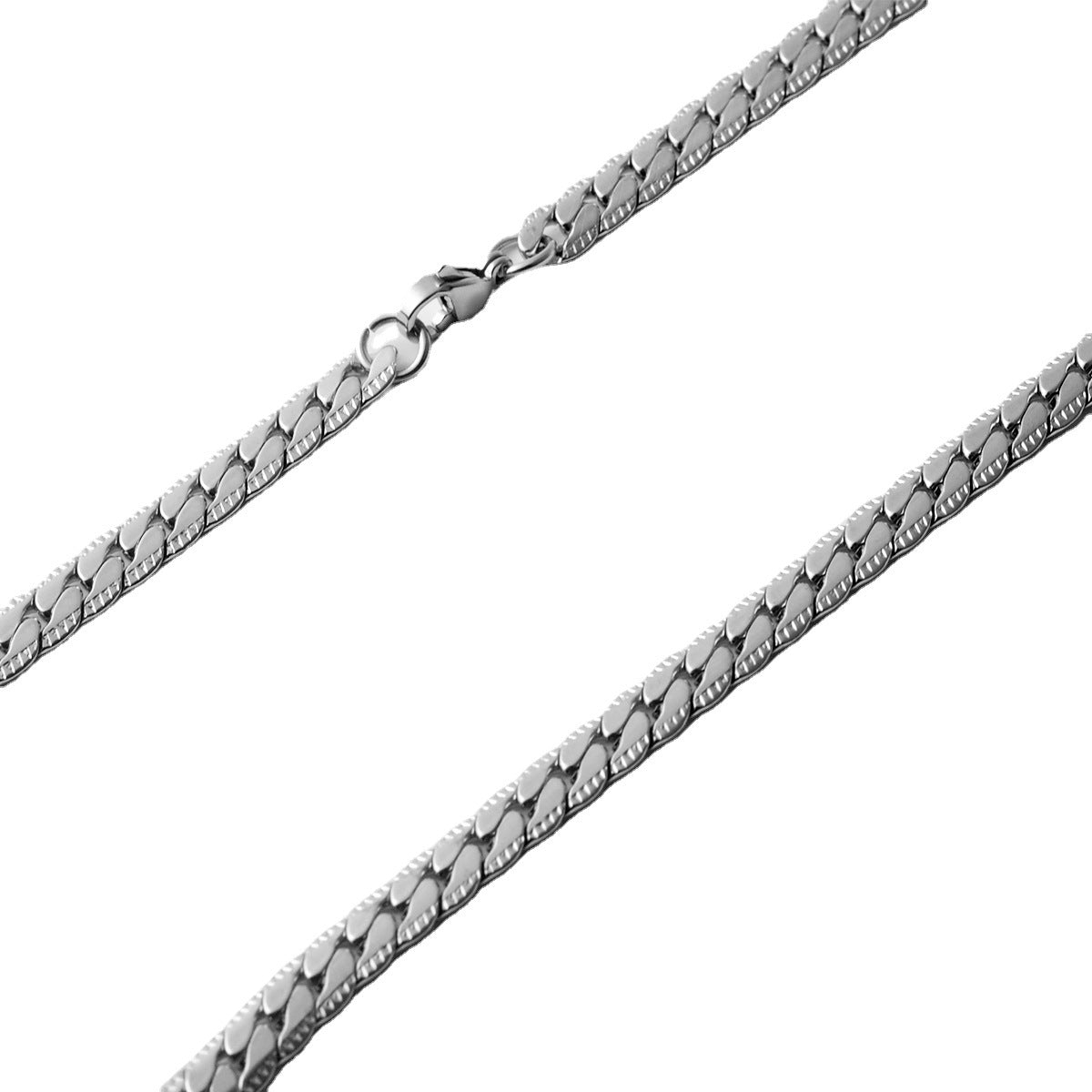 Fashion Waves Titanium Steel Chain Men's Necklace - view 5