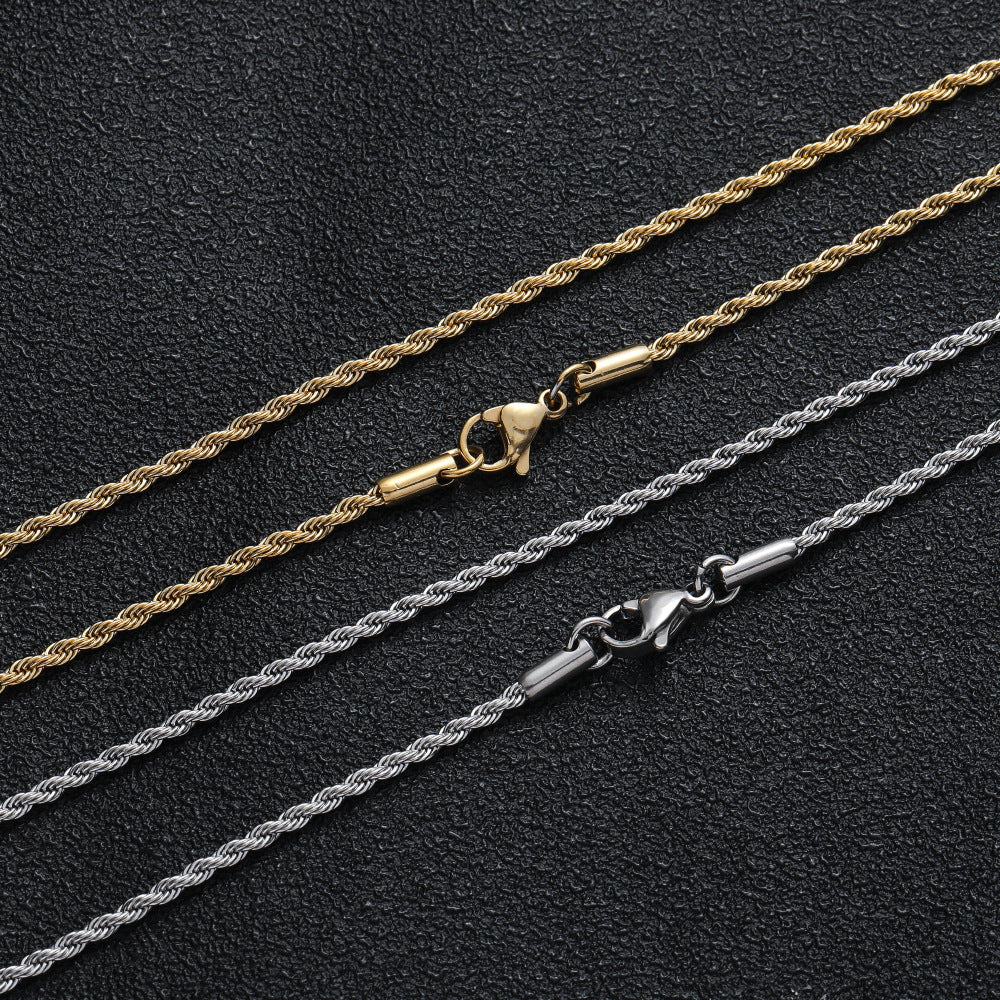 Fashion Geometric Stainless Steel Men's Necklace - front view