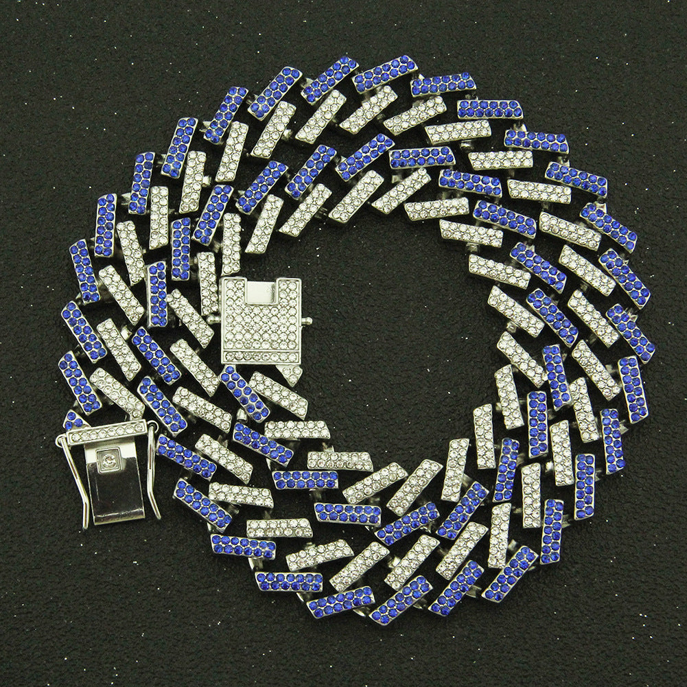 Fashion Geometric Alloy Inlay Rhinestones Men's Necklace - view 3
