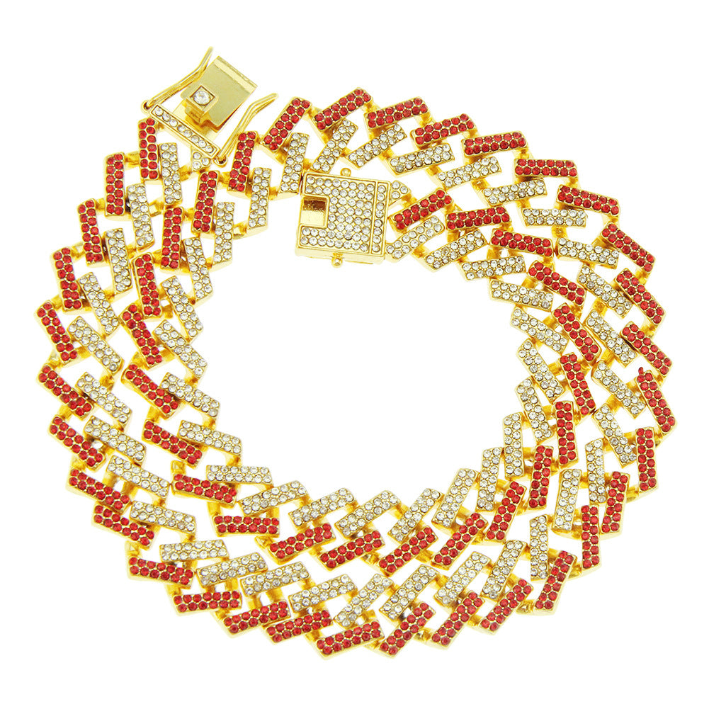 Fashion Geometric Alloy Inlay Rhinestones Men's Necklace - view 2
