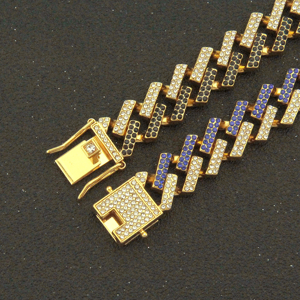 Fashion Geometric Alloy Inlay Rhinestones Men's Necklace - view 5