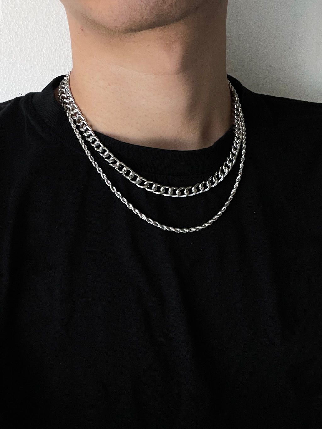 Punk Geometric Iron Plating Men'S Necklace - front view