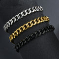 Simple Style Geometric Stainless Steel Plating Men's Bracelets - front view