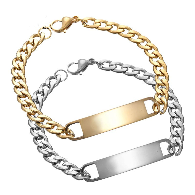 Simple Style Solid Color Stainless Steel Plating Men's Bracelets - view 3