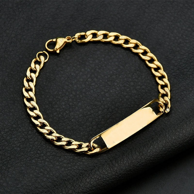 Simple Style Solid Color Stainless Steel Plating Men's Bracelets - view 4