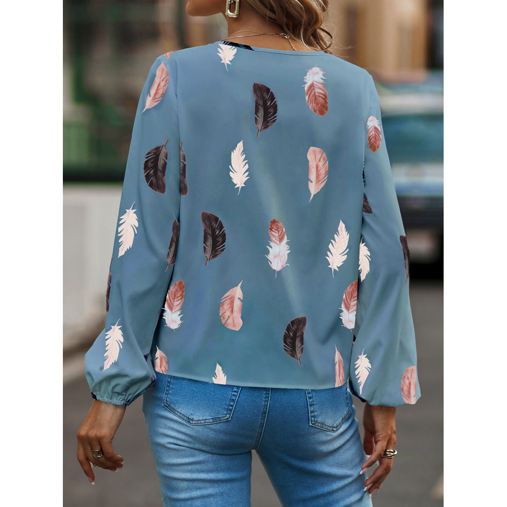 Wholesale Women'S Elegant Long Sleeve Printing Blouses - view 3