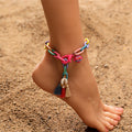 Beach Geometric Plastic Tassel Women's Anklet - front view
