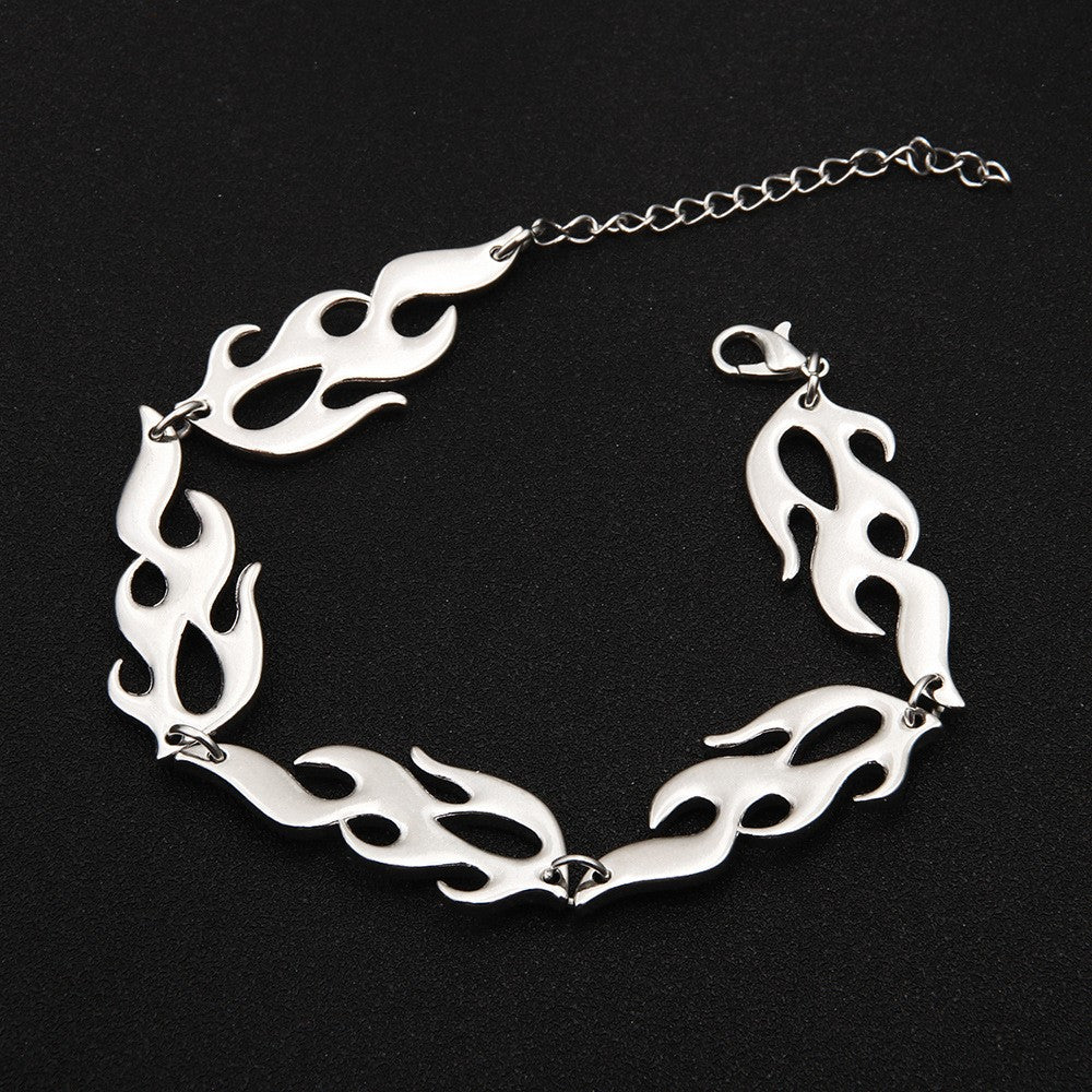 Fashion Flame Alloy Men's Necklace - front view