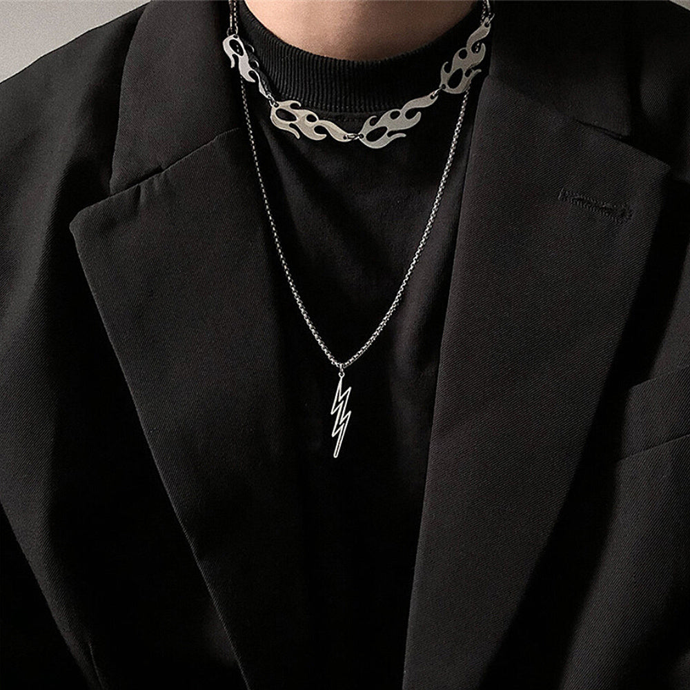 Fashion Flame Alloy Men's Necklace - view 3