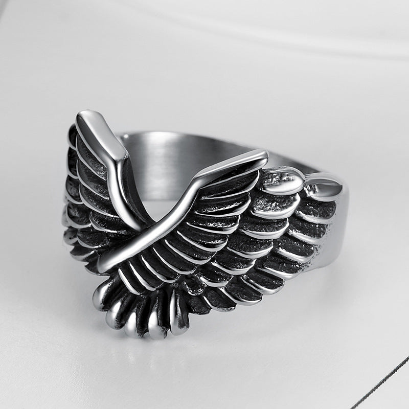 Retro Eagle Stainless Steel Men's Rings - view 5