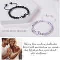 Fashion Round Natural Stone Turquoise Men's Bracelets Men Beaded Bracelets - front view