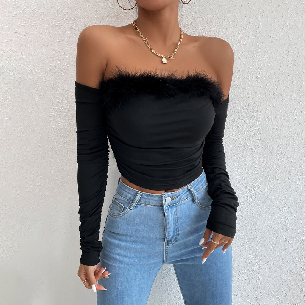 Wholesale Women'S Sexy Solid Color Backless Blouses - view 2