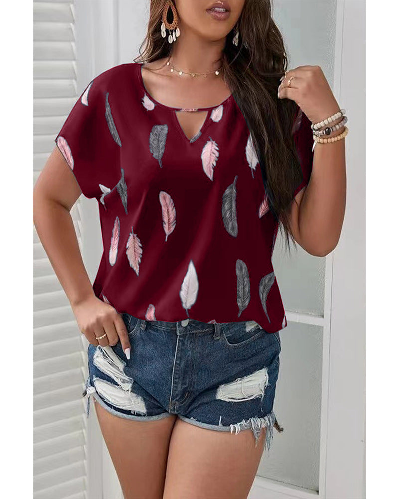 Wholesale Women'S Casual Short Sleeve Printing Blouses - view 5
