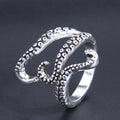 Retro Octopus Alloy Plating Men's Rings - front view