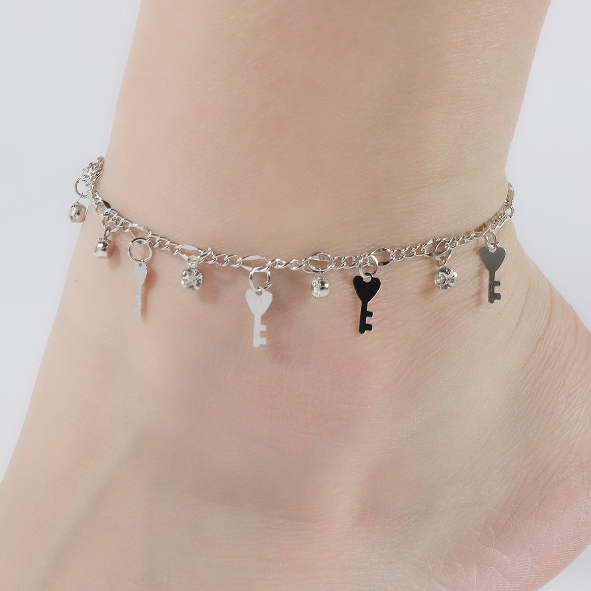 Simple Style Key Alloy Wholesale Anklet - front view