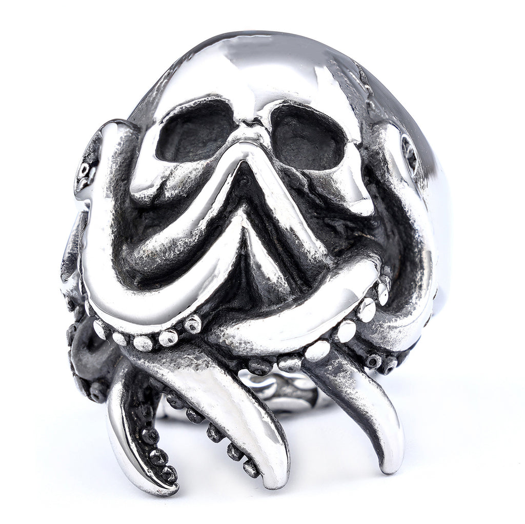 Punk Skull Titanium Steel Men's Rings - view 2