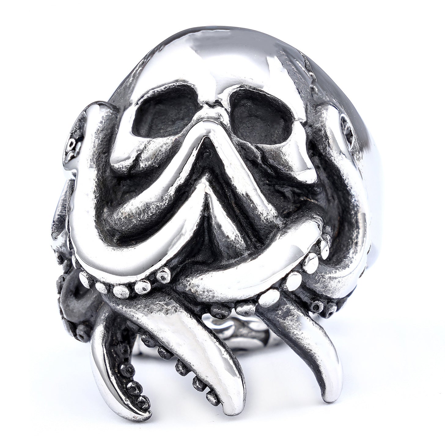 Punk Skull Titanium Steel Men's Rings - view 2